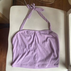 purple crop top